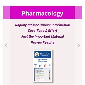 Level up RN pharmacology flash cards